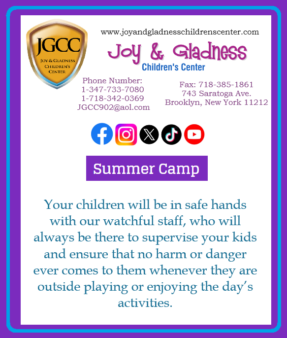 Joy & Gladness Children's Center (@joygladnesscc) on Twitter photo #joygladnesschildrenscenter#joyandgladnesschildrenscenter.com#Joy&GladnessChildrensCenter#Joy&GladnessChildrensCenter743SaratogaAve.Brooklyn,NewYork11212#Joy&GladnessChildrensCenteNY#13477337080#17183420369#JGCC902@aol.com#ChildrensCenter#ChildrensCenterbrooklynnewyork #joygladnesschildrenscenter#joyandgladnesschildrenscenter.com#Joy&GladnessChildrensCenter#Joy&GladnessChildrensCenter743SaratogaAve.Brooklyn,NewYork11212#Joy&GladnessChildrensCenteNY#13477337080#17183420369#JGCC902@aol.com#ChildrensCenter#ChildrensCenterbrooklynnewyork