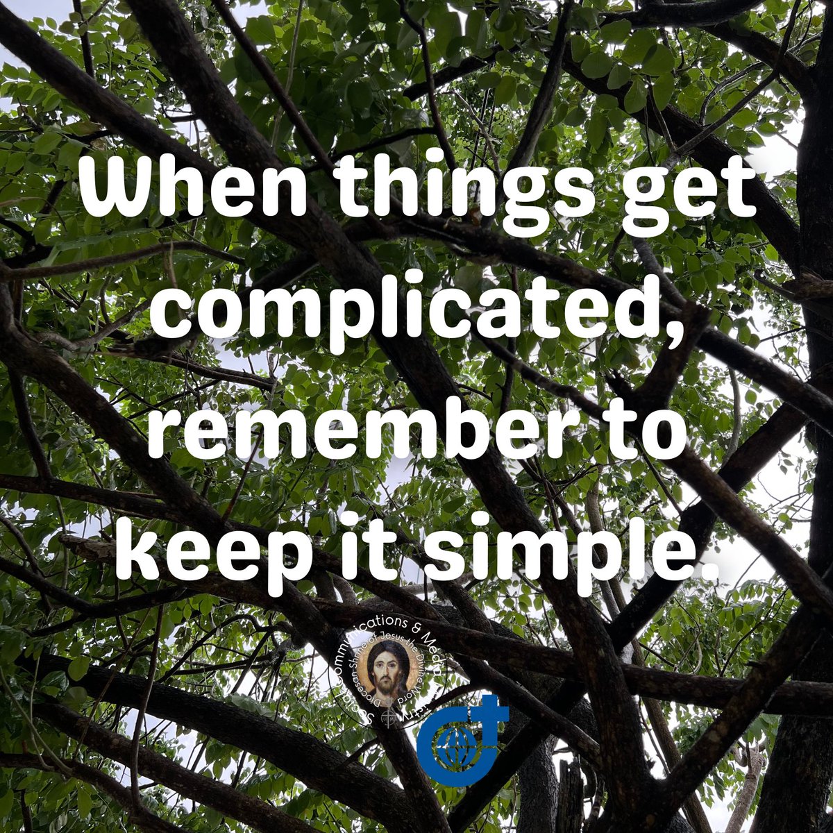 WORDinUS's tweet photo. Take it slow in life and stay close to the Lord. When things get complicated, remember to keep it simple. 

#SimplifyLife #StayCloseToTheLord
#FindPeaceInSimplicity #TrustInGod
#DivineGuidance #SimpleWisdom
#SlowDownAndBreathe
#PathOfPurpose
#SVD #DSJDW https://t.co/4cAzr3YkC0