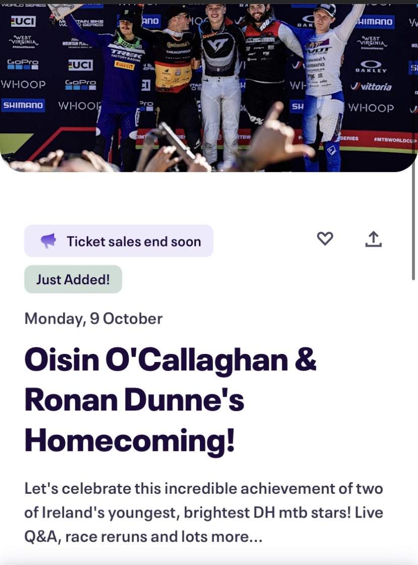 ois_ocallaghan's tweet photo. Should be a great night fresh off the plane with racing still fresh in blood …

https://t.co/ispNqZSQtf

Limited tickets due to venue size .Catch up with friends and fans with Q &amp; A https://t.co/lUFExsD1ne
