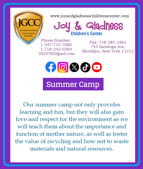 Joy & Gladness Children's Center (@joygladnesscc) on Twitter photo #joygladnesschildrenscenter#joyandgladnesschildrenscenter.com#Joy&GladnessChildrensCenter#Joy&GladnessChildrensCenter743SaratogaAve.Brooklyn,NewYork11212#Joy&GladnessChildrensCenteNY#13477337080#17183420369#JGCC902@aol.com#ChildrensCenter#ChildrensCenterbrooklynnewyork #joygladnesschildrenscenter#joyandgladnesschildrenscenter.com#Joy&GladnessChildrensCenter#Joy&GladnessChildrensCenter743SaratogaAve.Brooklyn,NewYork11212#Joy&GladnessChildrensCenteNY#13477337080#17183420369#JGCC902@aol.com#ChildrensCenter#ChildrensCenterbrooklynnewyork
