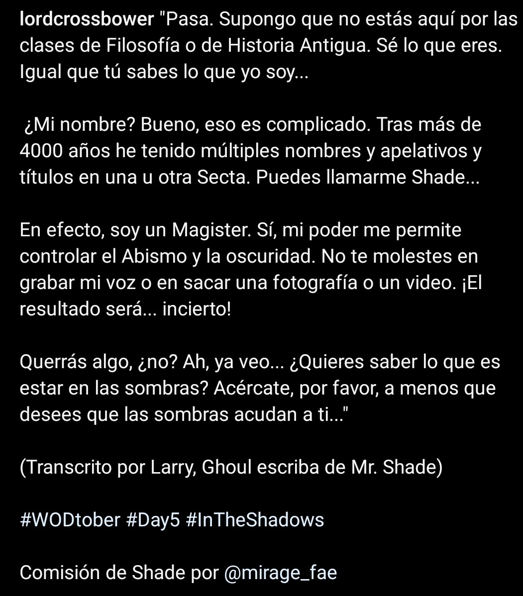 LordCrossbower's tweet photo. #WODtober #Day5 #InTheShadows 

Comisión de Mr. Shade por @mirage_fae https://t.co/ZCy0gio0To