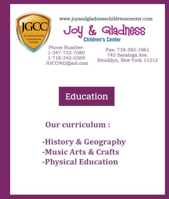 Joy & Gladness Children's Center (@joygladnesscc) on Twitter photo #joygladnesschildrenscenter#joyandgladnesschildrenscenter.com#Joy&GladnessChildrensCenter#Joy&GladnessChildrensCenter743SaratogaAve.Brooklyn,NewYork11212#Joy&GladnessChildrensCenteNY#13477337080#17183420369#JGCC902@aol.com#ChildrensCenter#ChildrensCenterbrooklynnewyork #joygladnesschildrenscenter#joyandgladnesschildrenscenter.com#Joy&GladnessChildrensCenter#Joy&GladnessChildrensCenter743SaratogaAve.Brooklyn,NewYork11212#Joy&GladnessChildrensCenteNY#13477337080#17183420369#JGCC902@aol.com#ChildrensCenter#ChildrensCenterbrooklynnewyork