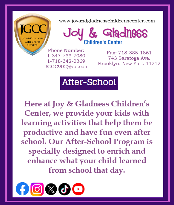 Joy & Gladness Children's Center (@joygladnesscc) on Twitter photo #joygladnesschildrenscenter#joyandgladnesschildrenscenter.com#Joy&GladnessChildrensCenter#Joy&GladnessChildrensCenter743SaratogaAve.Brooklyn,NewYork11212#Joy&GladnessChildrensCenteNY#13477337080#17183420369#JGCC902@aol.com#ChildrensCenter#ChildrensCenterbrooklynnewyork #joygladnesschildrenscenter#joyandgladnesschildrenscenter.com#Joy&GladnessChildrensCenter#Joy&GladnessChildrensCenter743SaratogaAve.Brooklyn,NewYork11212#Joy&GladnessChildrensCenteNY#13477337080#17183420369#JGCC902@aol.com#ChildrensCenter#ChildrensCenterbrooklynnewyork