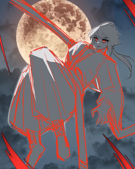 >ブリーチとかサムレムのせいでサムライのオリキャラ作りたい欲がすごい刀なんて微塵も興味なかったのに好きになった男の「お前みたいに長生き出来たら、剣を極められたろうになぁ……」って最期の言葉に感化された男装未亡人吸血鬼サムライ作ってるから完成したらいざ尋常に勝負だ!! 