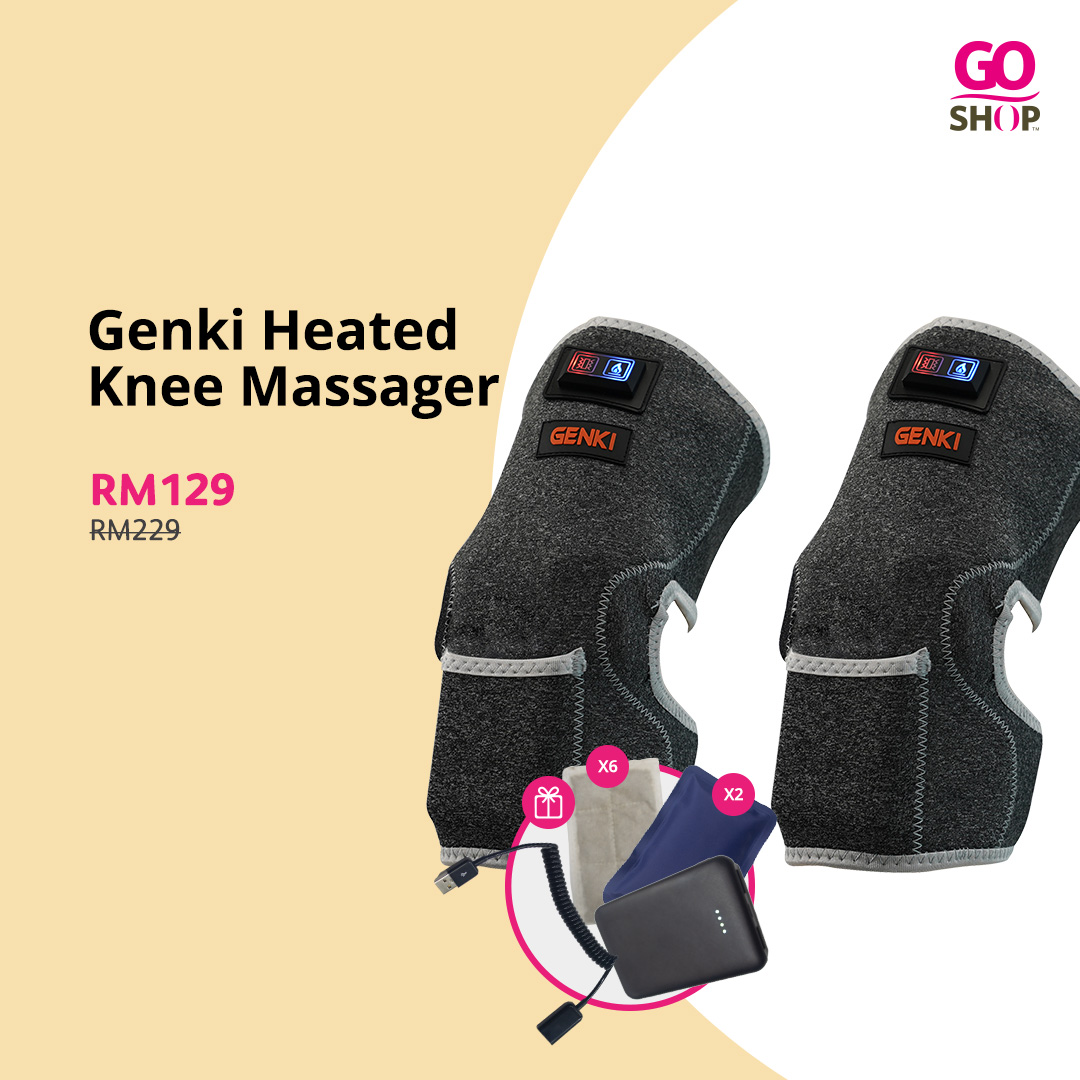 🦵🏻 RELIEVE KNEE PAIN 🦵🏻

𝗚𝗲𝗻𝗸𝗶 𝗛𝗲𝗮𝘁𝗲𝗱 𝗞𝗻𝗲𝗲 𝗠𝗮𝘀𝘀𝗮𝗴𝗲𝗿 | RM100 OFF
🦵🏻 4D Vibration Massage Function
🦵🏻 Heat Function &amp; Cold Bag
🦵🏻 Washable
🦵🏻 Button Control

SHOP NOW > bit.ly/3TSZaEF

#ShopwithGoShop #GoShop #Genki #Knee