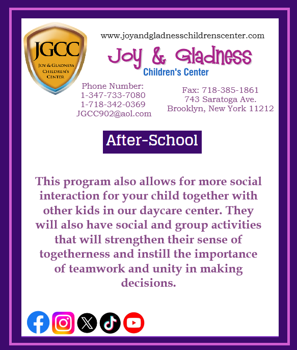 Joy & Gladness Children's Center (@joygladnesscc) on Twitter photo #joygladnesschildrenscenter#joyandgladnesschildrenscenter.com#Joy&GladnessChildrensCenter#Joy&GladnessChildrensCenter743SaratogaAve.Brooklyn,NewYork11212#Joy&GladnessChildrensCenteNY#13477337080#17183420369#JGCC902@aol.com#ChildrensCenter#ChildrensCenterbrooklynnewyork #joygladnesschildrenscenter#joyandgladnesschildrenscenter.com#Joy&GladnessChildrensCenter#Joy&GladnessChildrensCenter743SaratogaAve.Brooklyn,NewYork11212#Joy&GladnessChildrensCenteNY#13477337080#17183420369#JGCC902@aol.com#ChildrensCenter#ChildrensCenterbrooklynnewyork
