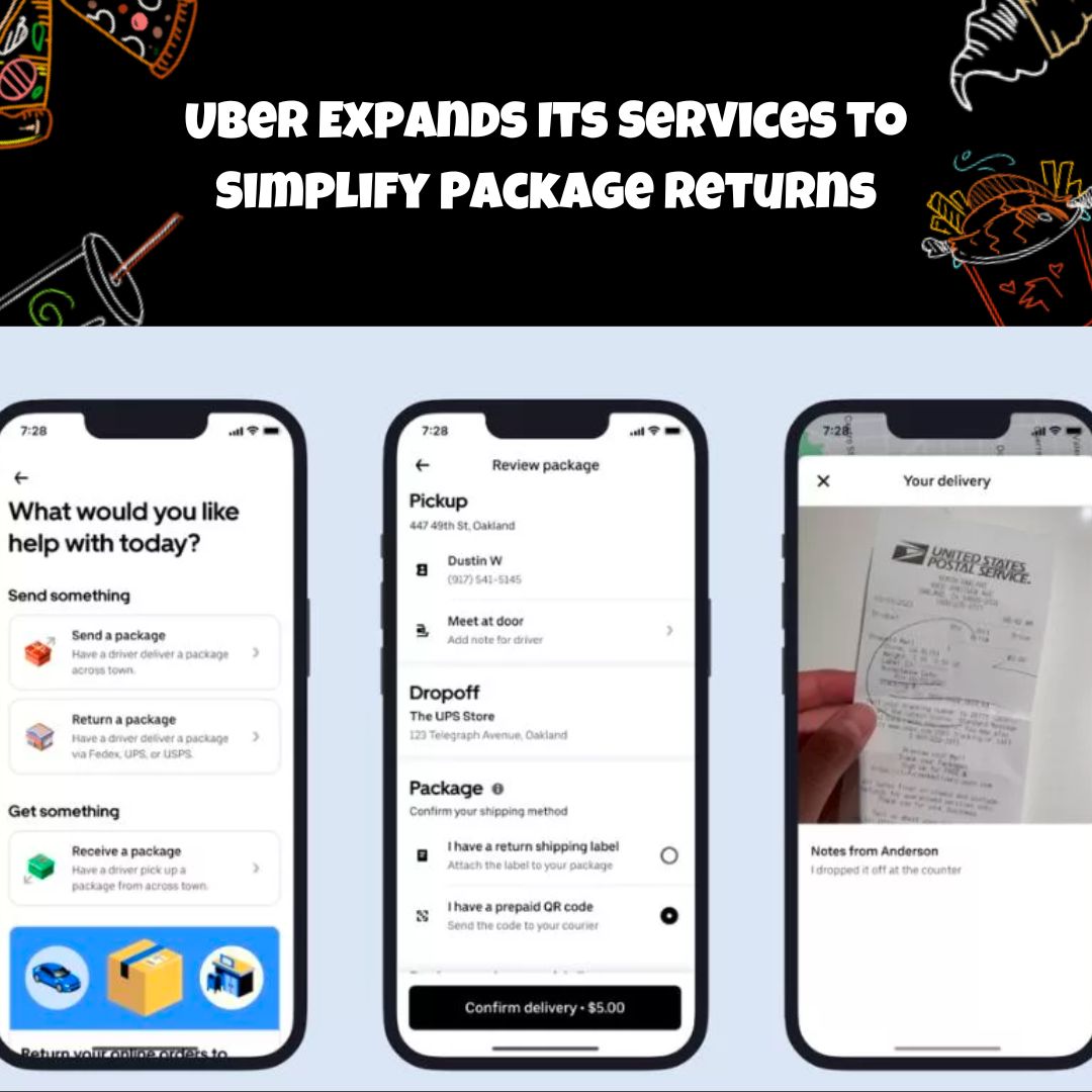 Uber Expands Its Services to Simplify Package Returns #foodtech #fooddelivery #grocerydelivery #fridaytakeaway