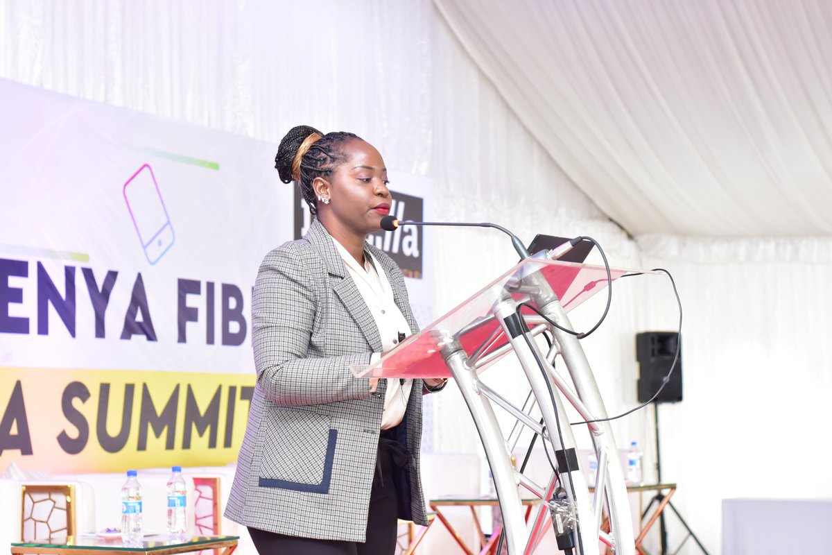 AFRALTI's tweet photo. Josephine Miliza of the Association of Progressive Communications (APC) speaks on the State of Community Networks and the impact to the underserved in Sub-Saharan Africa at the #KenyaFibreDataSummit @mozilla_africa #fibre #OFDS https://t.co/NRuonezbOA