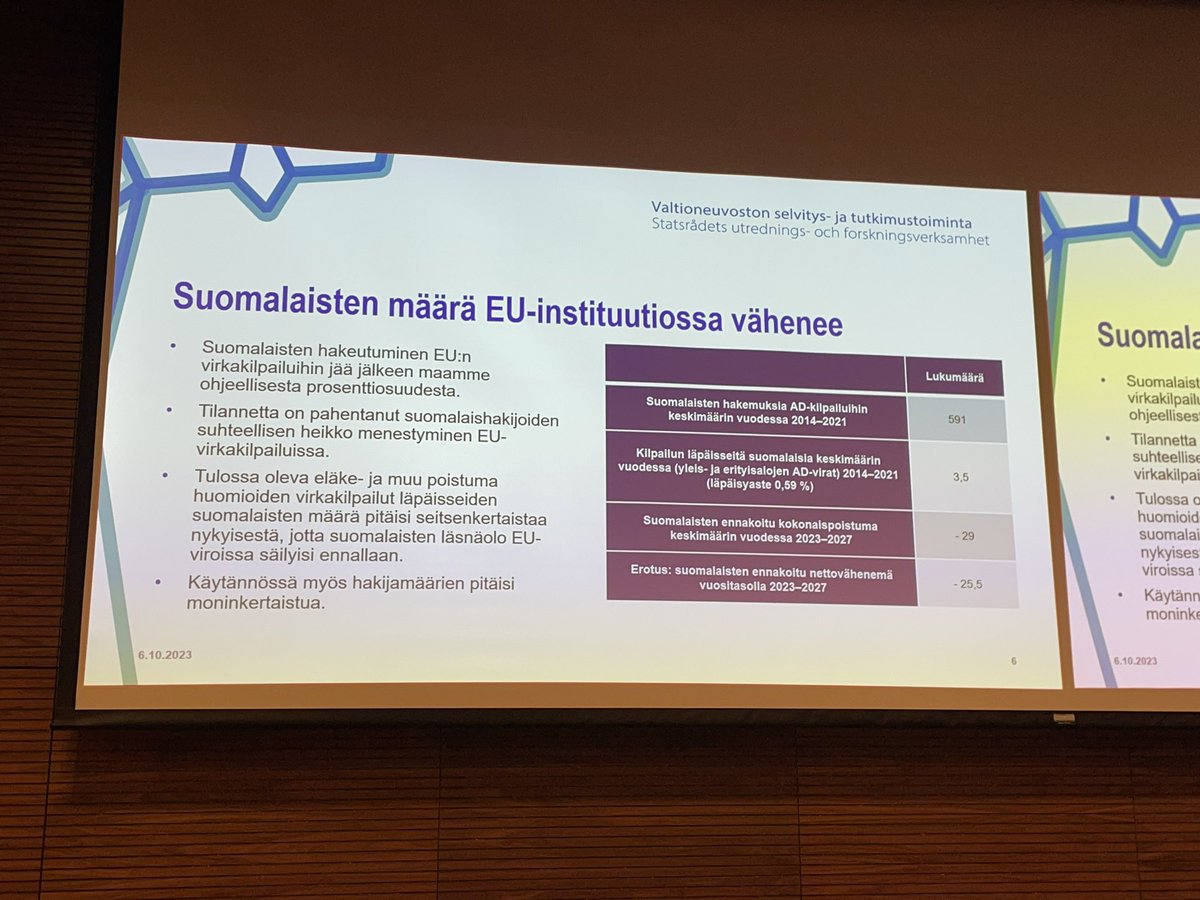 Valtineuvoston teettämän tutkimuksen mukaan EU-opetuksen ja -tutkimuksen asema yliopistoissa on supistunut. Suomelta puuttuvat laajemmat Eurooppa-opetusta koskevat opintokokonaisuudet. Onko tässä yksi taustasyy siihen, miksi suomalaiset eivät hakeudu EU-urille? #eucareers