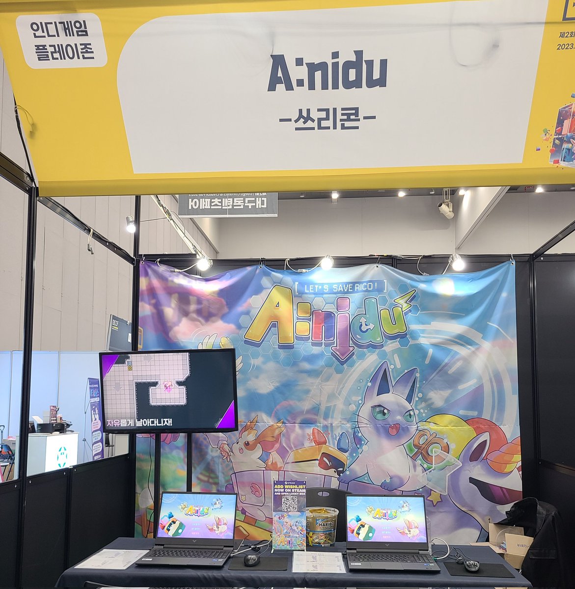 three3corn's tweet photo. 📢 대구콘텐츠페어에서 A:nidu를 만나보실 수 있습니다~

부스 방문하셔서 게임 플레이하시고 다양한 이벤트도 참여해보세요😆

일시: 10/6 ~ 7
장소: 엑스코

#dccf #대구콘텐츠페어 #아니두 #Anidu https://t.co/EbvZzdr0o8