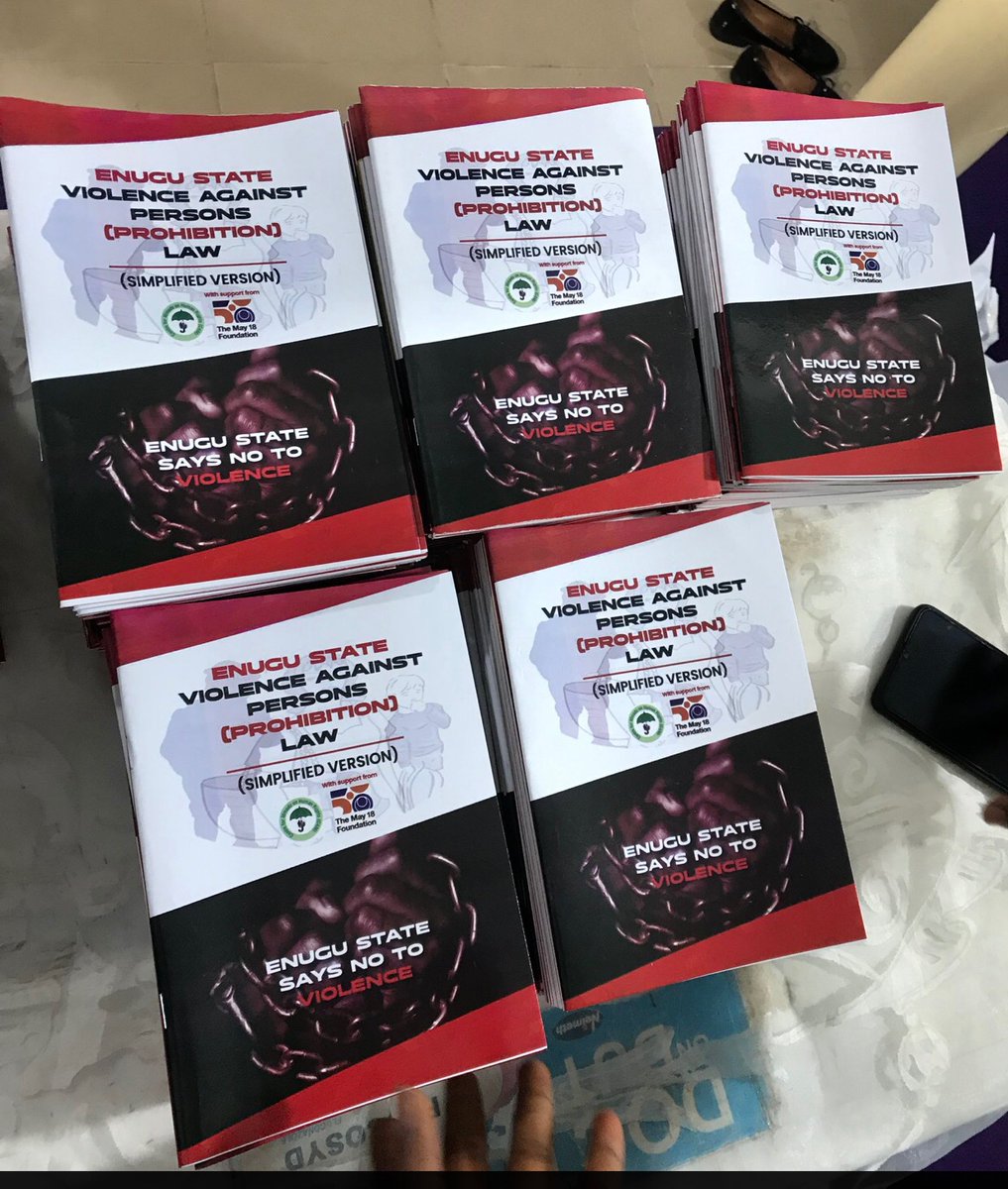 mmaducentre's tweet photo. Mmadu Centre organized a conference on “Promoting Gender Equality Through the Utilization of the Violence Against Persons (Prohibition) Law of Enugu State.” We provided our attendees with a simplified version of the Enugu State Violence Against Persons (Prohibition) Law. @518org https://t.co/OdGALbnmRg