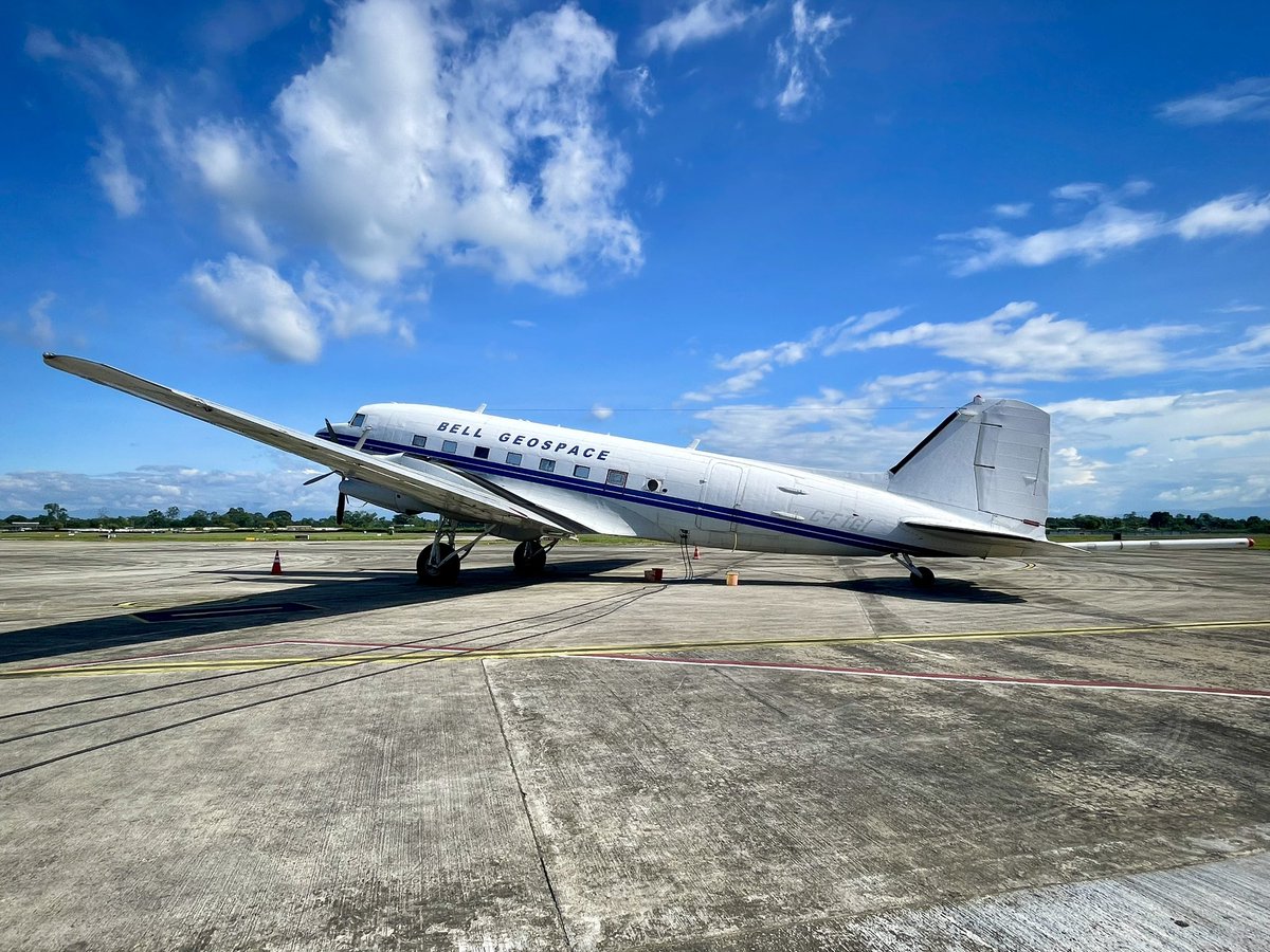Cloud_Surfer27's tweet photo. I would’ve loved to see the cockpit of this BT-67 which is of 1940’s vintage and is still flying today. Isn’t that amazing? The aircraft is used for geological surveys for oil and gas and mining purposes.
#planespotting #silchar #bellgeospace https://t.co/hSYXkCa9sN
