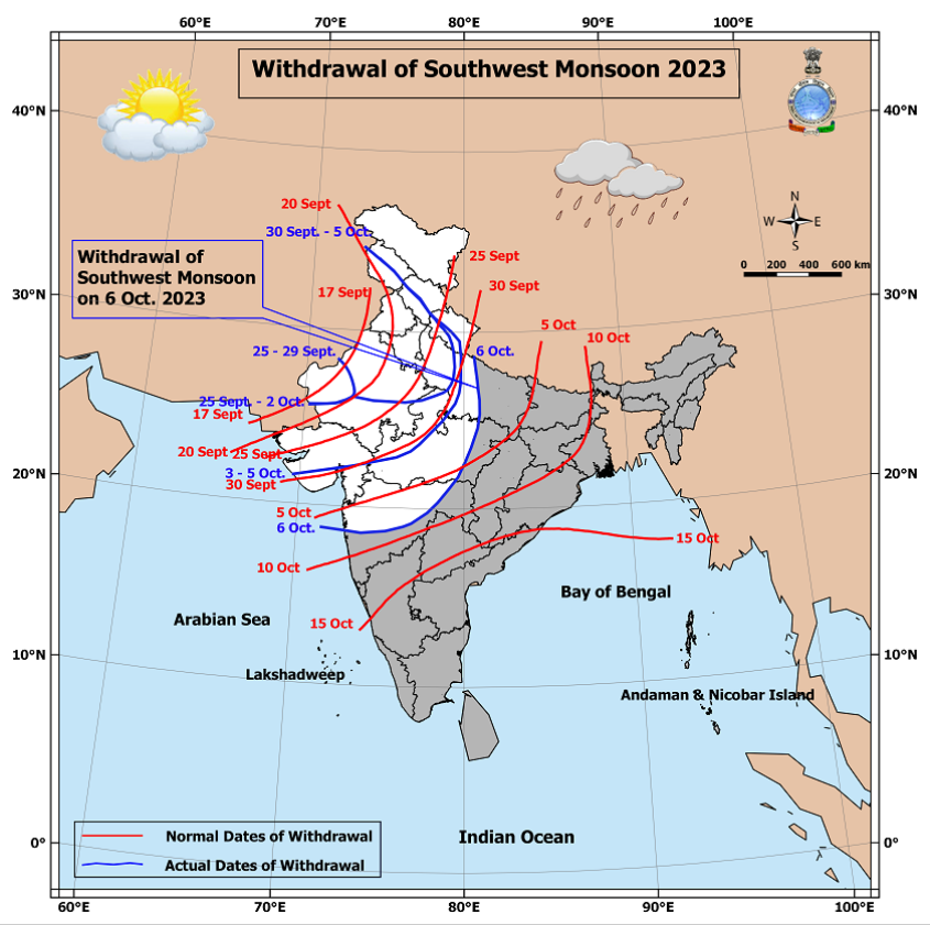 Southwest Monsoon 2023 withdraws from entire Gujarat