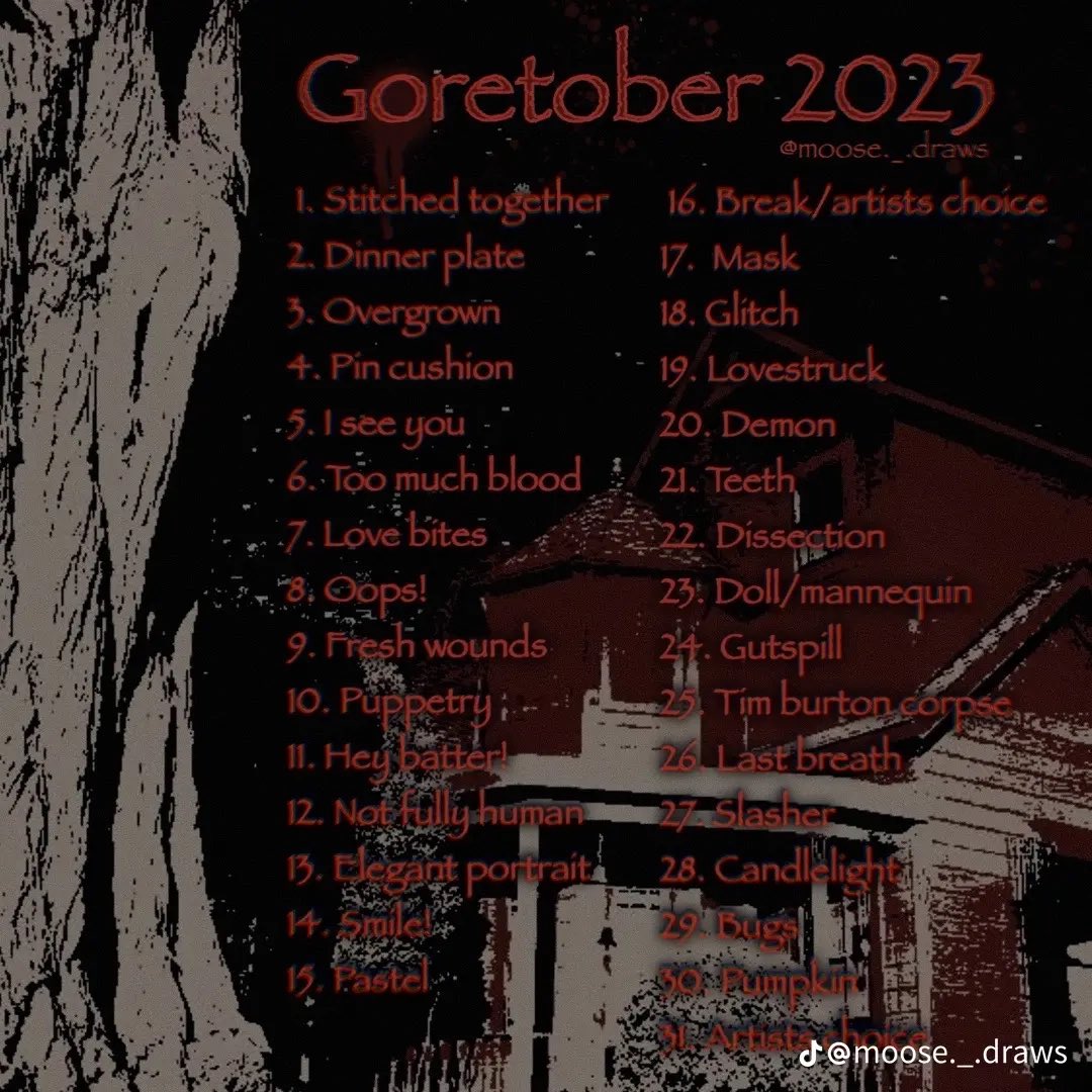 NikkimareStudio's tweet photo. Goretober 2023, Day 6:
Too Much Blood
If you’re wondering where Day 5 is.. I gave up on it (it’s hideous)

#art #oc #ocart #gore #goreart #goretober #goretober2023 https://t.co/LGegRZOjx3
