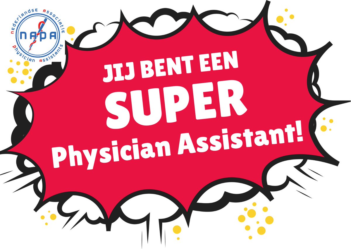 Vandaag 6 oktober start de PA Week! De PA Week is hét moment om het beroep van de physician assistant (PA) en de bijdrage van PA’s aan de Nederlandse gezondheidszorg in de schijnwerpers te zetten. Tag wie jij in het zonnetje wil zetten! #IKBENPA #PAweek 
napa.nl/pa-week-van-st…
