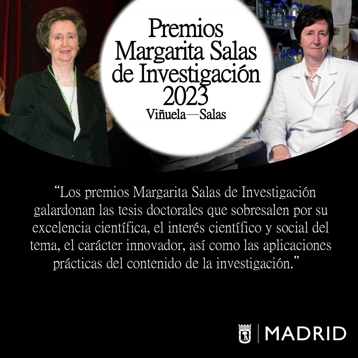 🏆 ¡Atención a todos los entusiastas de la ciencia! No se pierdan la entrega de los Premios Margarita Salas 2023 🧪🔬 <a href="/MsalasFundacion/">Fundación Margarita Salas</a> 

🗓️Fecha: 10 de octubre 📍Lugar: Pabellón de los Jardines de Cecilio Rodríguez,Parque del Retiro

 Más información: 🔗madridinnovation.es/actualidad/ent…