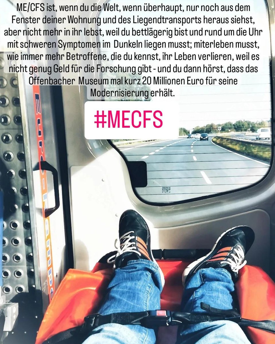 #MECFS #CFS #LONGCOVID #POSTCOVID #POSTVAC #MYALGICENCEPHALOMYELITIS #CHRONICFATIGUESYNDROME #CHRONISCHESFATIGUESYNDROM Auf einer meiner Fahrten zum Arzt, die alles weiter verschlimmern, weil kein Arzt Hausbesuche macht. Weil Gelder fehlen. Ob die Politiker den Fehler finden?