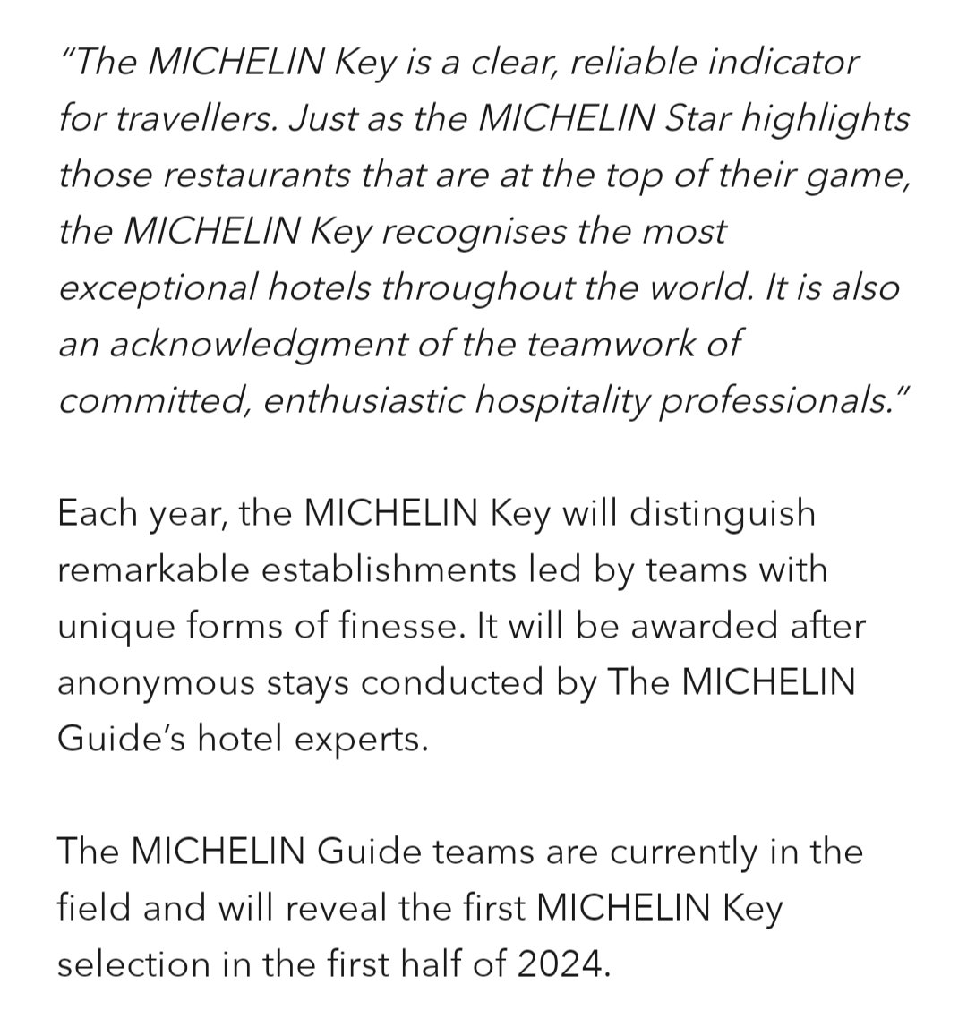 The Michelin Guide is launching  new Michelin Keys for hotels in 2024. Wonder how many Ireland will receive.