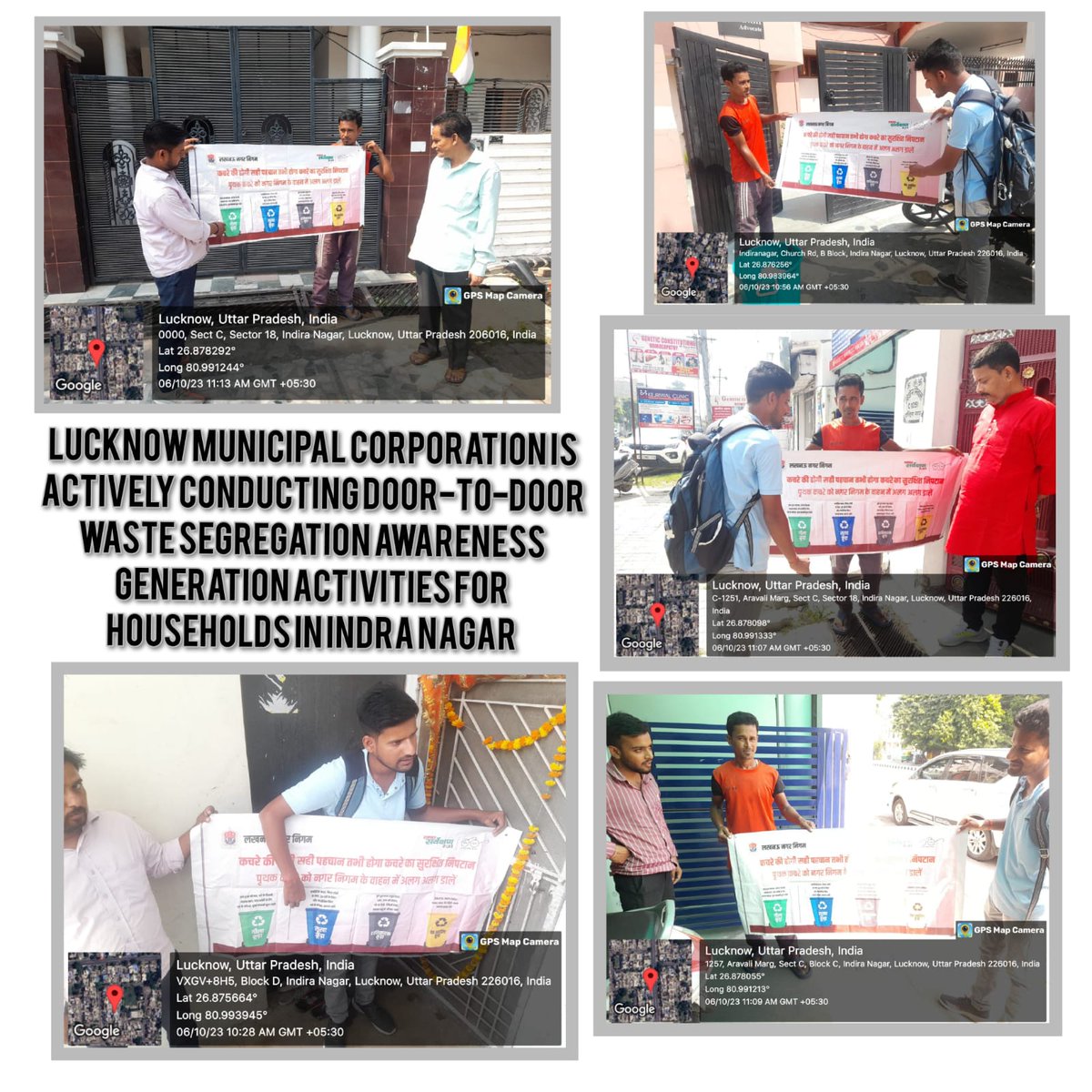 LMC_Lucknow's tweet photo. Lucknow Municipal Corporation is actively conducting door-to-door waste segregation awareness generation activities for households in Indra Nagar ,Zone 7

#d2DCollection #WasteSegregation #wastemanagement #SwachhataHiSeva #SwachhBharat #SourceSegregation #drywastemanagement #wetwastemanagement 

@aksharmaBharat l @SwachhBharatGov l @MoHUA_India l @ChiefSecyUP l @HardeepSPuri l @mp_kaushal l @mygovindia l @myogiadityanath l @myogioffice l @SwachSurvekshan l @swachhbharat l @NagarVikasUP l @PMOIndia l @RoopaMishra77 l @Secretary_MoHUA l @NITIAayog l @amritabhijat l @UpforestUp l @moefcc @sushmabjplko @PIBMoRTH