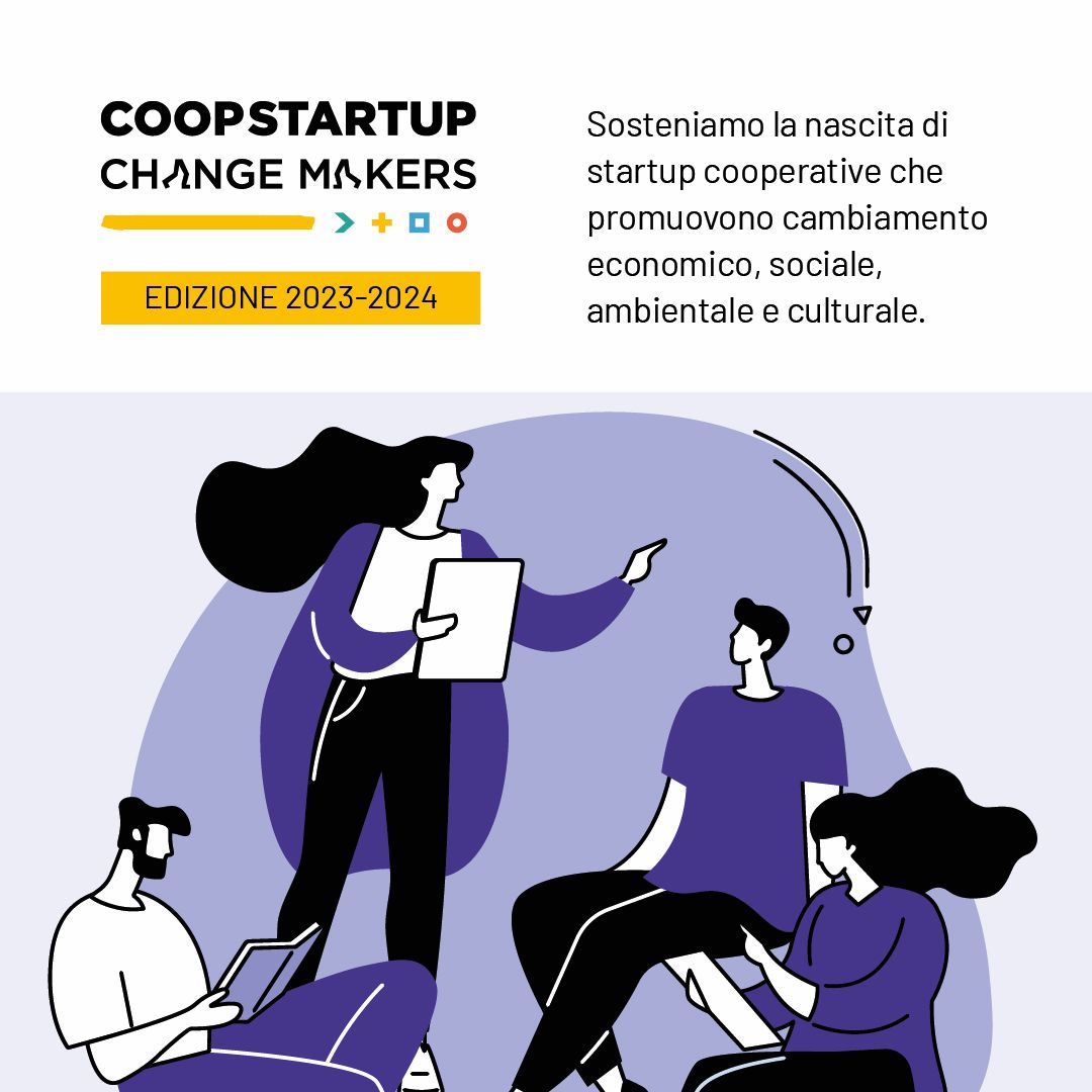Online la nuova edizione del bando #Coopstartup Changemakers.
Accompagniamo lo sviluppo di idee imprenditoriali da realizzare in cooperativa, che siano capaci di generare un impatto positivo per le persone, le comunità e il pianeta.
Qui tutti i dettagli: coopstartup.it/changemakers