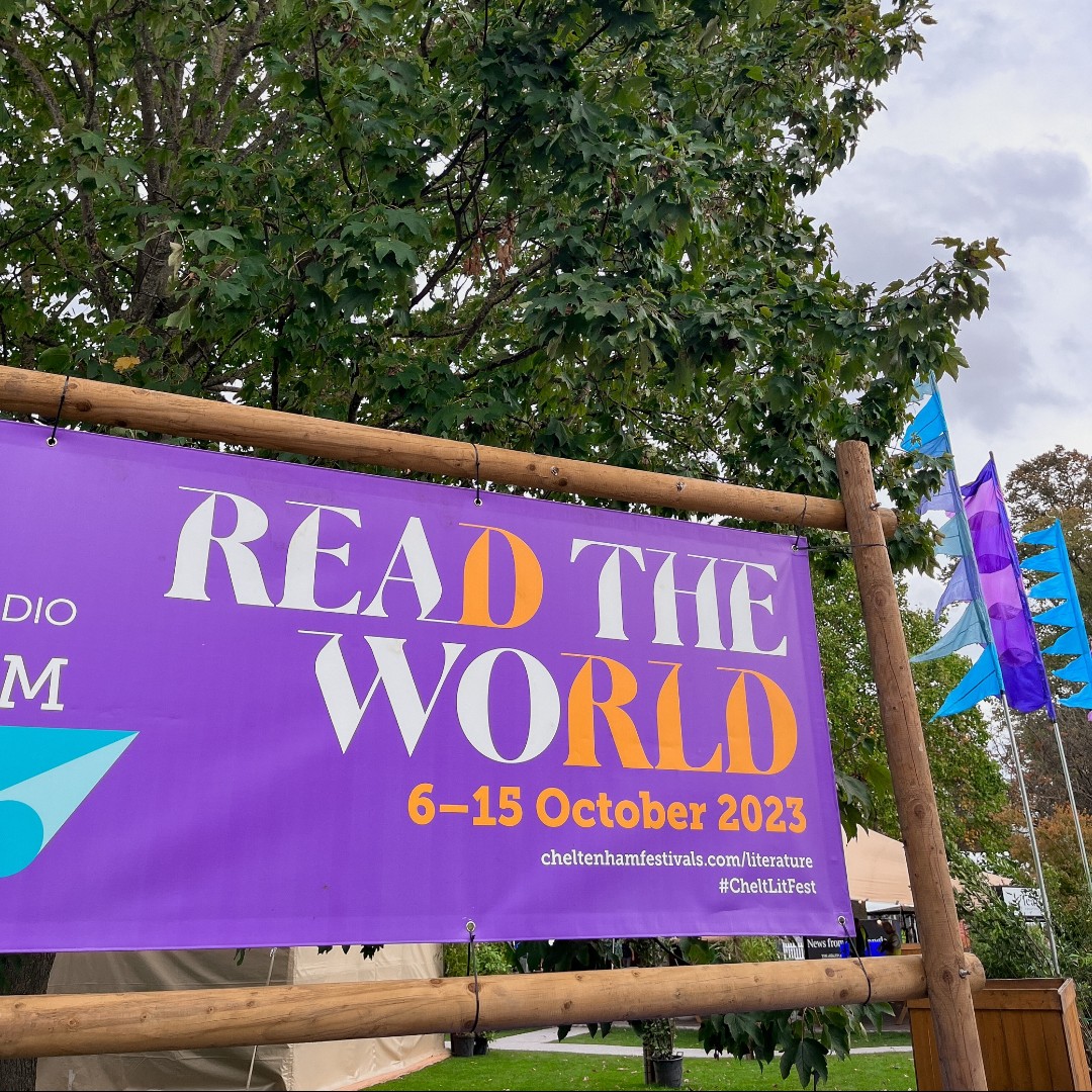 It's the first day of #CheltLitFest 🎉 We're so excited to be back in Montpellier Gardens for the next 10 days with leading authors, thinkers and artists 📖 And what better way to start the Festival than with Michel Roux, Rachel Parris and Chris Packham 📚 See you all soon!