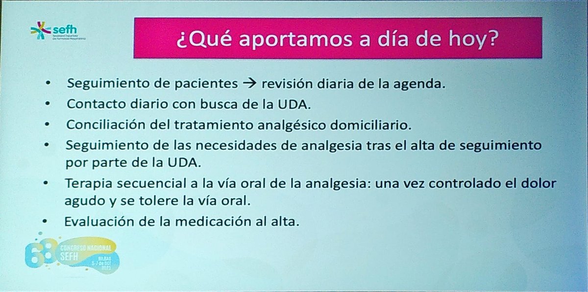 sefhcongreso's tweet photo. #TallerGT @dolor_sefh @grupofaquirsefh 
#AbrahamSanchez FH y #SilviaGil anestesióloga del H. Ciudad Real, recalcan la importancia del manejo multidisciplinar del paciente postquirúrgico y el papel del farmacéutico en la Unidad del Dolor. #sefh23 https://t.co/zGTfty2pK4