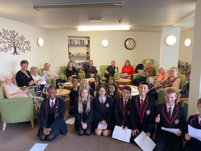 This week some of our Y7-9 students visited Rockwell Court to perform poems they had written about ‘Happiness’. 
This was to celebrate #NationalPoetryDay and the #PoetryTogether campaign which aims to bring different generations together with a shared love of poetry.