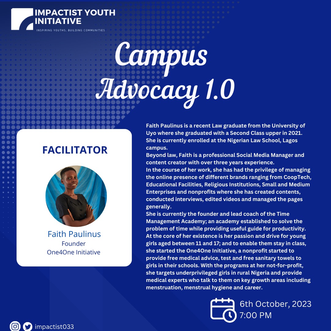 It's todayyyyy🥳

🤩 Our facilitators are set!!!🤩

🫵🏼 Are you?🫵🏼

Read up the profile of our third facilitator in the image attached.

If you'll be interested in learning a thing or two,smash the link below to set your reminder.
meet.google.com/itu-nifr-kzq