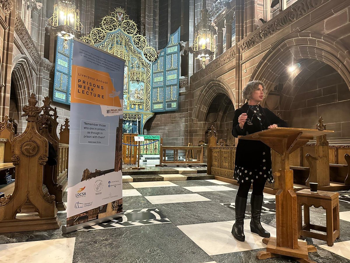 Loved talking about Betsy Fry, imagination & faith & how we do justice for women & girls @LivCathedral Rich Q&A starting with ‘why should I care?’ A reminder that we need to address public assumptions that prison ‘works’ & that it’s ‘us’ and ‘them’: truth is it’s just us …