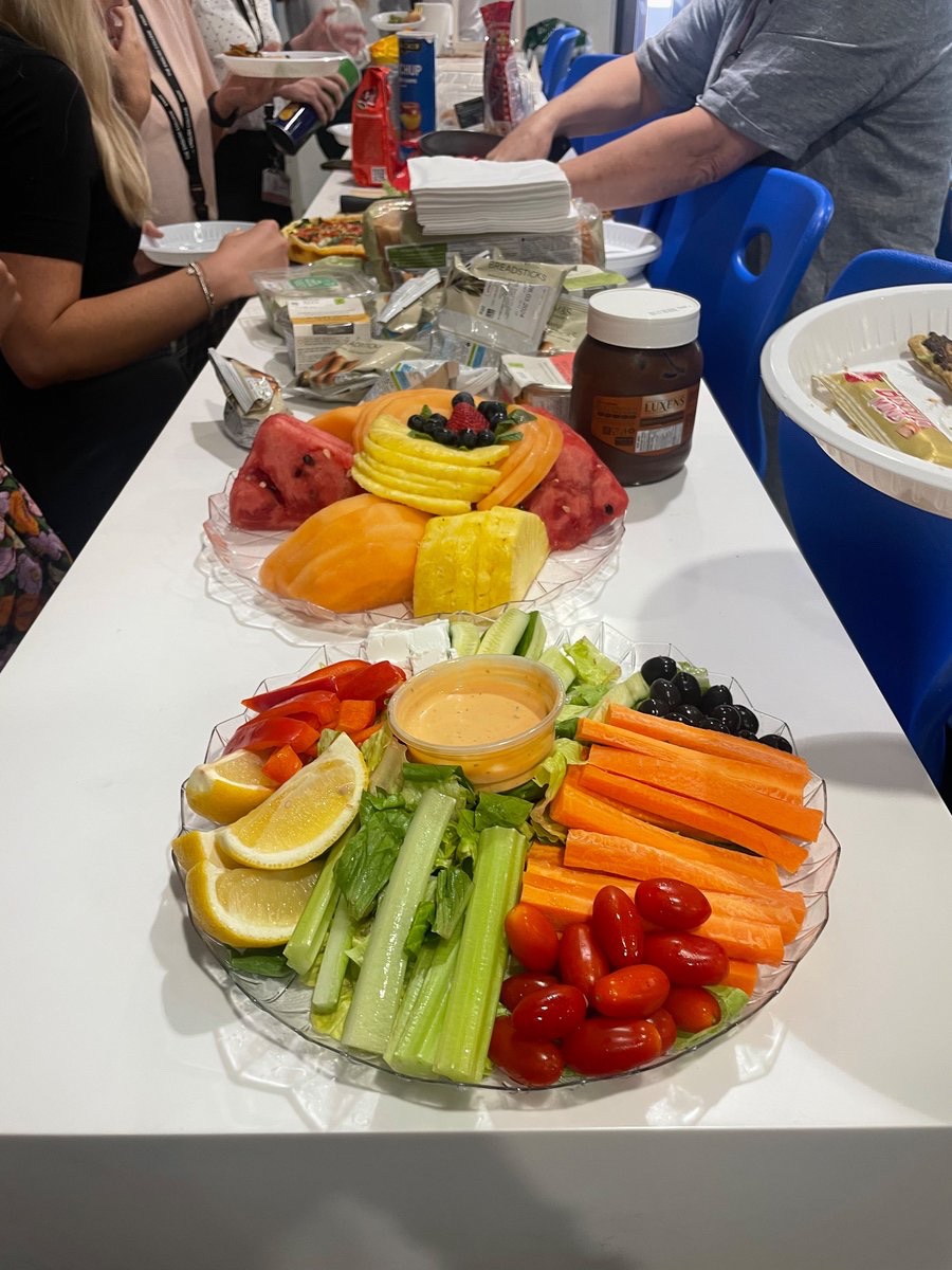 Friday Feasts courtesy of the Maths Department today. Such a lovely buzz in the staff room. 
#HappyFriday 

It wasn’t all fruit and veg, the cake and fudge is at the back 😜 🍰
