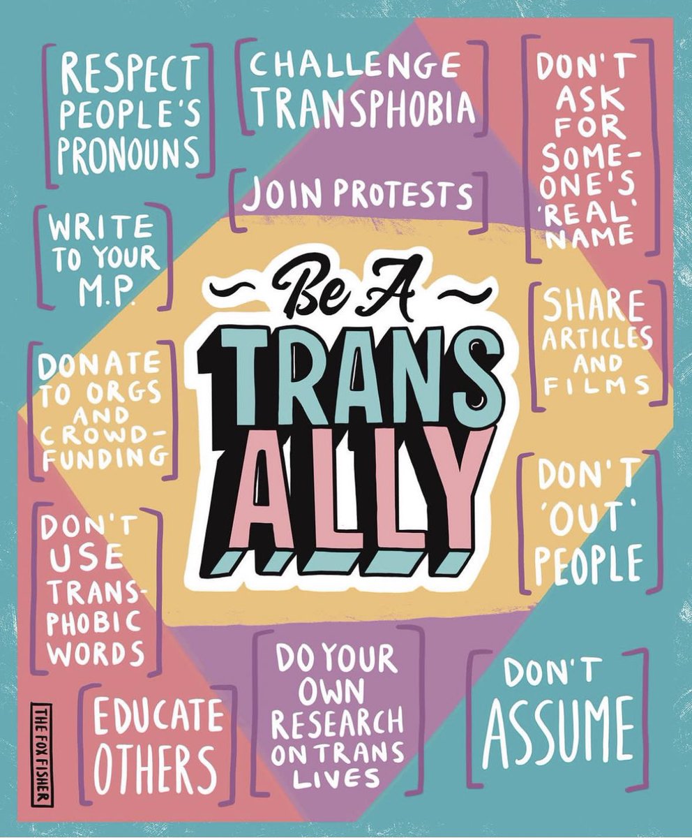 With all the horrific, obscene, and conscious discrimination Trans and Non-Binary people are facing from this NASTY government, what YOU can do is be a better Ally.
<a href="/LGBT_DCHS/">DCHS LGBTQIA+ Staff & Allies Network 🌈</a> @DerbyshireLGBT <a href="/stonewalluk/">Stonewall</a> <a href="/TransActualUK/">Trans Actual</a> <a href="/DFRSInclusion/">Inclusion</a> <a href="/derbys_alliance/">Derbyshire Network Alliance</a>