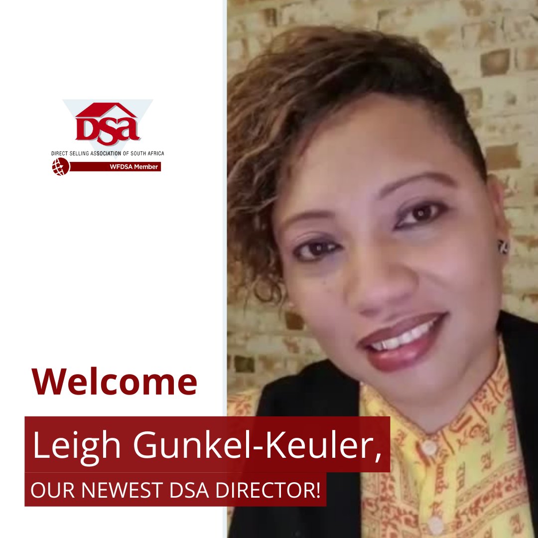 DSASouthAfrica's tweet photo. Exciting announcement! Join us in welcoming our new DSA Director, Leigh Gunkel-Keuler!
Congratulations, Leigh!!! Your contributions to the DSA's Government Affairs & Legal portfolio are invaluable.
#DSASA #LeadershipMatters #ProudlySouthAfrican #DirectSelling https://t.co/6Qg5nQHF7U