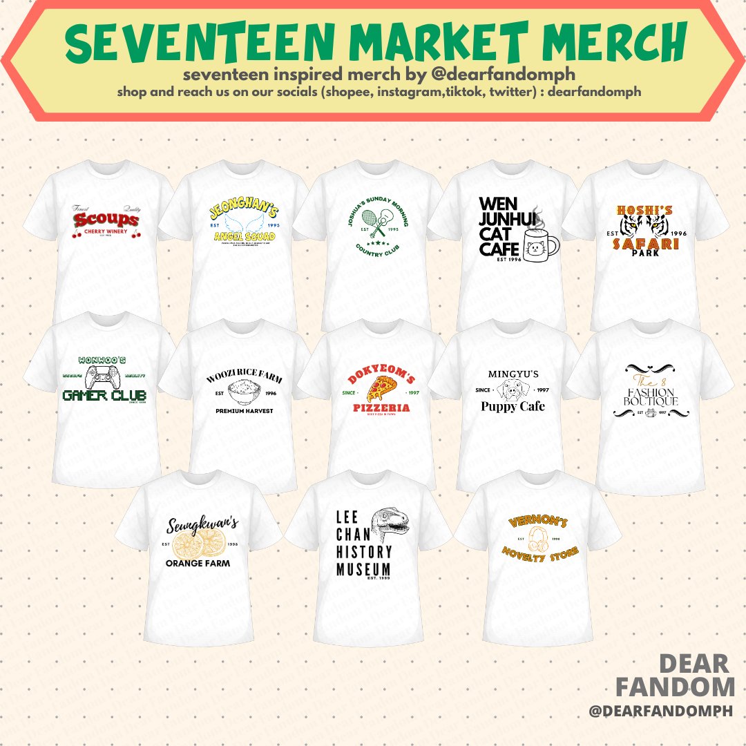 dearfandomph's tweet photo. [WTS LFB SVT PH]

@dearfandomph presents SEVENTEEN MARKET MERCH Collection.

Below are Seventeen Inspired Shirts and Tote Bags. Available on our shopee: dearfandomph

Which one is your favorite?

svt scoups jeonghan joshua jun hoshi wonwoo woozi dk mingyu dk seungkwan vernon dino https://t.co/1YlIU7aEpK