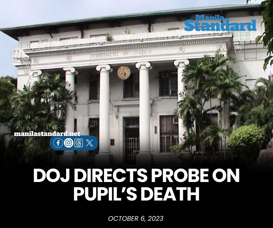 mnlstandardph's tweet photo. The #DepartmentofJustice #DOJ has ordered the Office of the City Prosecutor (OCP) of
#AntipoloCity to coordinate with law enforcers in the investigation of the case of a 14-year-old boy who died days after he was allegedly slapped--
READ MORE:
https://t.co/NwpyP1K4Iw https://t.co/tXcX2TqrWI