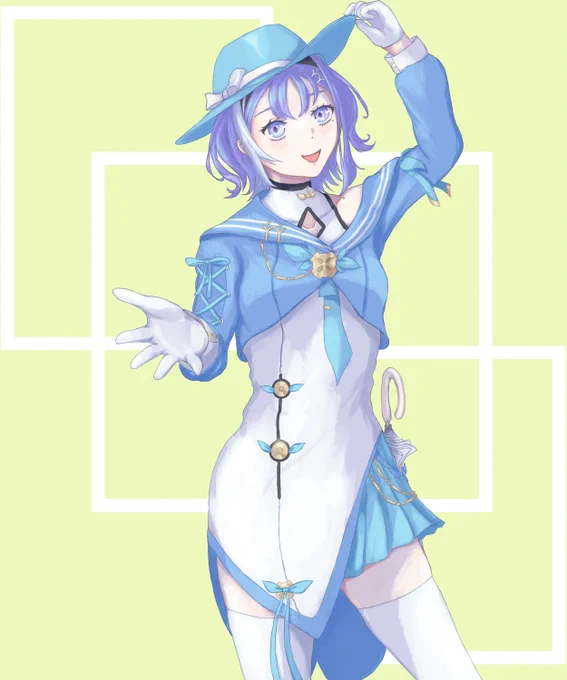 いろいろあってかなり遅れてしまった誕生日記念絵です  #いざよ絵