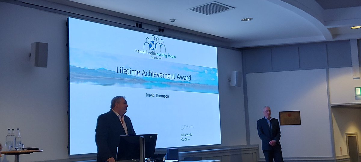 jennie young💙 (@gowiththat27) on Twitter photo Such an inspiration. David Thomson Lifetime Achievement Award. So well deserved that was some acceptance speech. Laughter, tears and awe in equal measure.
<a href="/MHNForumScot/">Mental Health Nursing Forum Scotland</a>
#mhimprove
#mhnfs Such an inspiration. David Thomson Lifetime Achievement Award. So well deserved that was some acceptance speech. Laughter, tears and awe in equal measure.
<a href="/MHNForumScot/">Mental Health Nursing Forum Scotland</a>
#mhimprove
#mhnfs