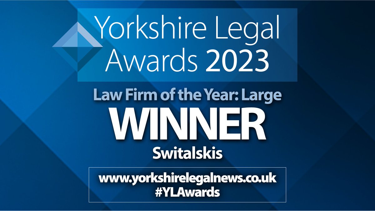 Switalskis's tweet photo. We're over the moon! 

"The winner of the Law Firm of the Year: Large stood out to the judges for not only their approach to the sensitive fields they work across, but also for the diverse range of community engagements they’re involved in." https://t.co/Ub35DNYIfc