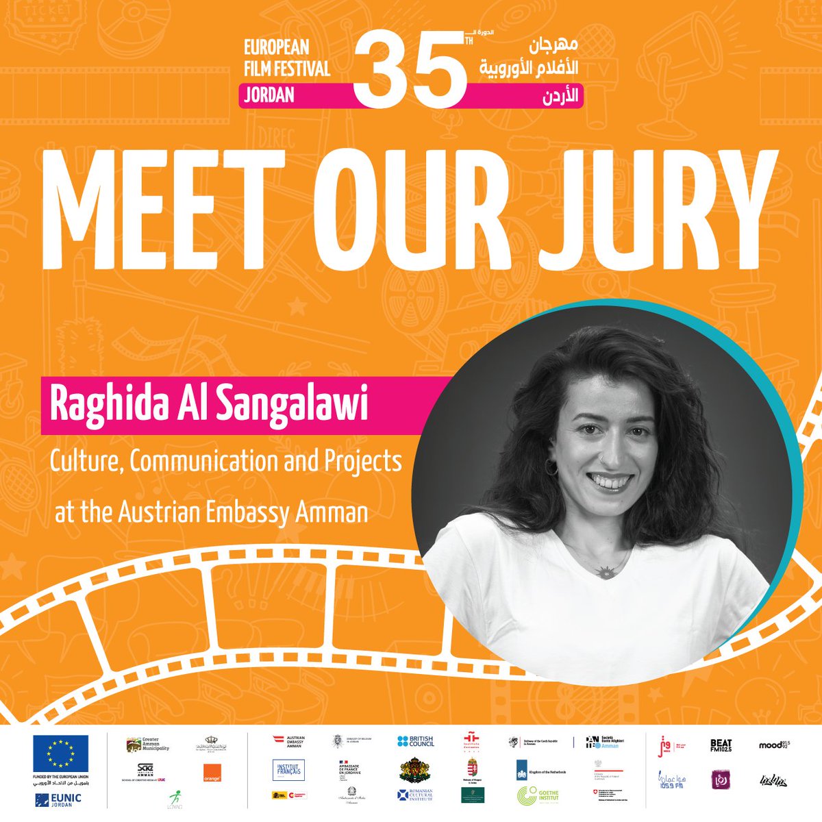 EUFilmfestJO's tweet photo. تعرفوا على لجنة تحكيم مسابقة أفلام الموبايل!

ستختار اللجنة ثلاثة فائزين بمسابقة أفلام الموبايل، وستُعرض أفلامهم خلال حفل ختام الدورة الخامسة والثلاثين لمهرجان الأفلام الأوروبية يوم الجمعة 13 تشرين الأول.

للمزيد من المعلومات، زوروا الرابط  https://t.co/CtV3gazlrE https://t.co/qSaVN63gR8