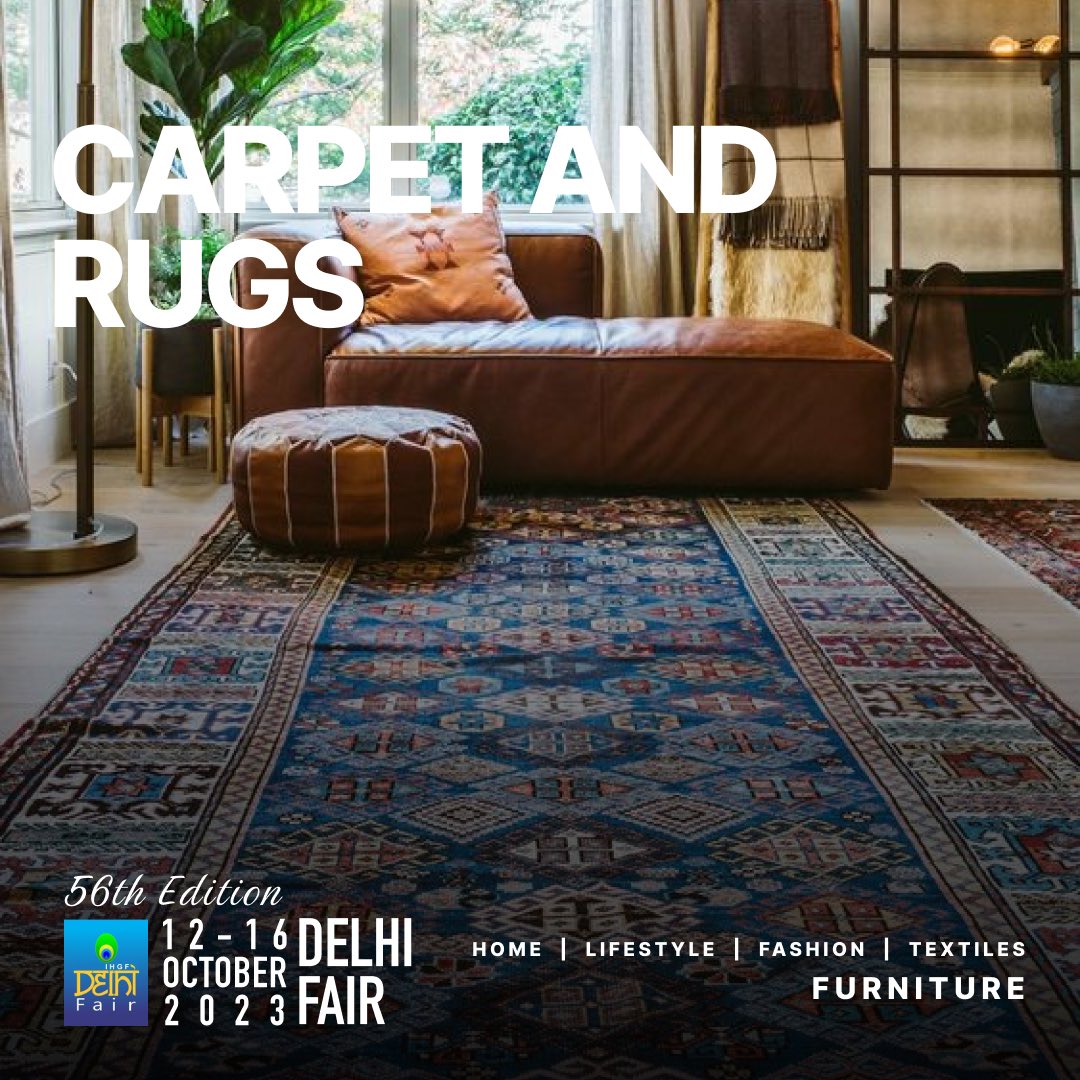 epchindia's tweet photo. Transform your space with the understated luxury of IHGF Delhi fair’s carpet and rugs collection. Immerse yourself in a world of texture, Color, and craftsmanship, where every step becomes a sensory delight, every room tells a story of comfort and style. 

Date: 12-16th Oct 2023. https://t.co/Ikt0lYba8v