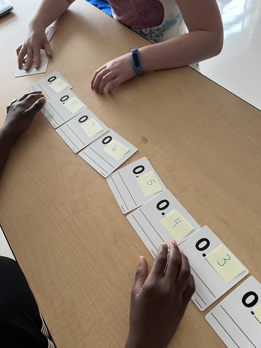Working through ordering decimals in math this morning!
