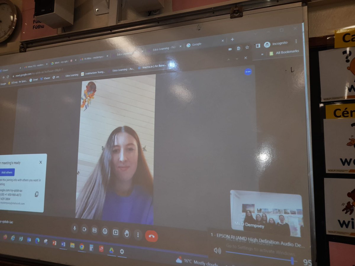 Ms Dempsey’s TY class enjoyed catching up with their classmate over video call this morning, who is in Germany on an exchange programme. It reminds us what great opportunities are open to students in this year, so much room for growth and new experiences. #SchoolLife #Goals