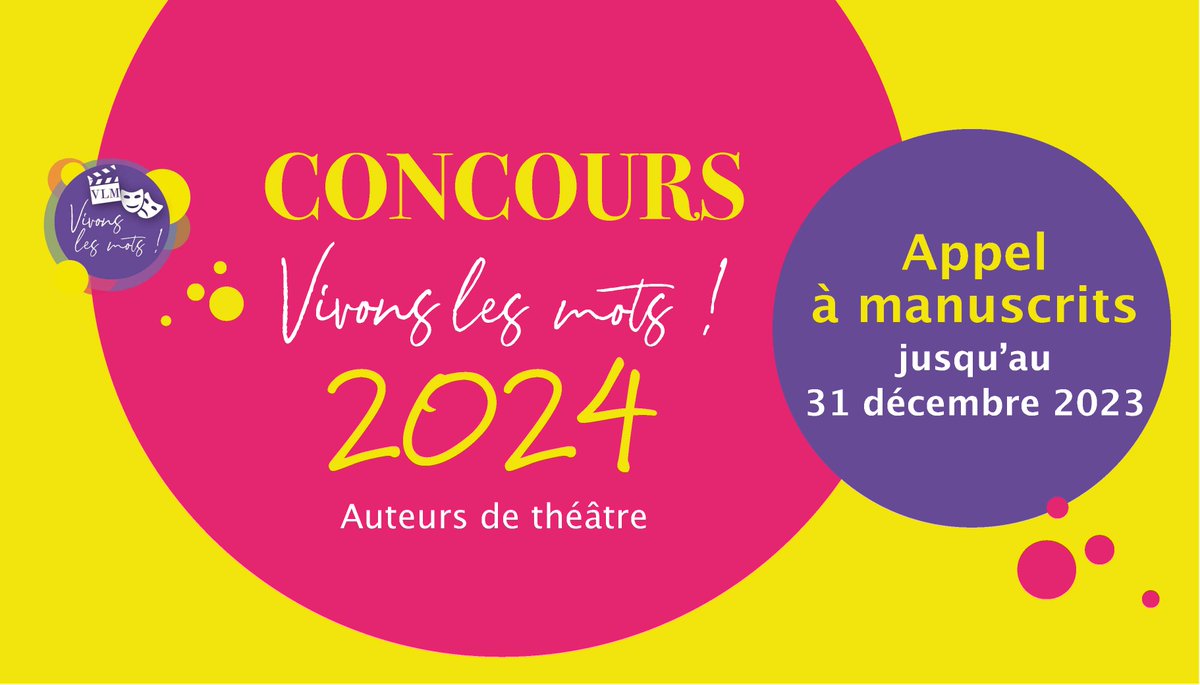 Les Éditions l’Harmattan en collab. avec l’Association Vivons Les Mots, les EAT-Méditerranée, la FNCTA, le Lucernaire et OPSIS organisent un concours international francophone, gratuit et anonyme,dédié aux auteurs de théâtre manuscrits.harmattan.fr/depot/2