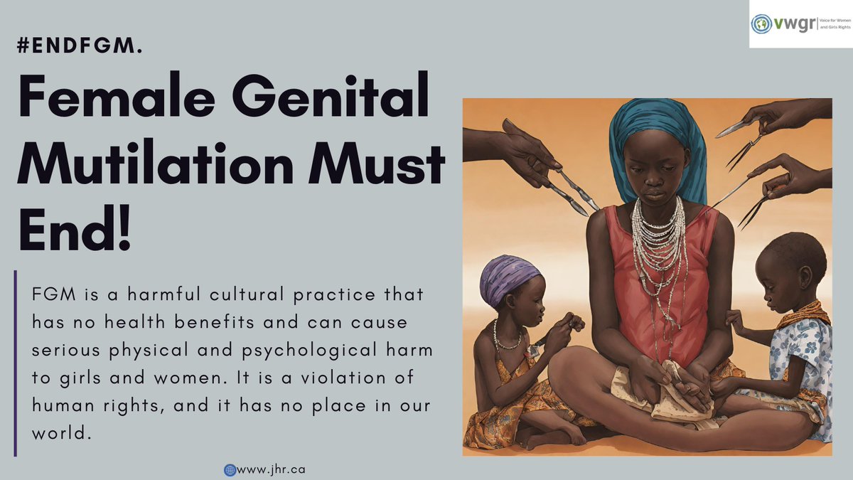 JHRKenya's tweet photo. We all have a role to play in creating a world where girls and women are free from violence and discrimination. Together, we can end FGM and create a better future for all girls and women. #EndFGM @jhrnews @irep_foundation @AFGMBoard https://t.co/KMSVIXwF6n