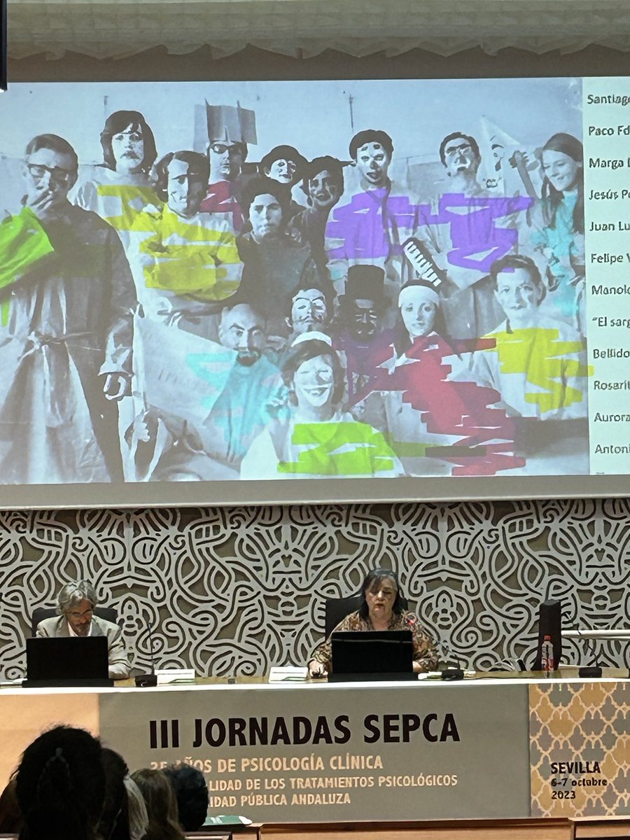 sociedadsepca's tweet photo. Dª. Margarita Laviana , miembro de la comisión nacional de la especialidad en Psicología Clínica en su creación nos cuenta la historia de nuestra especialidad. 
#jornadasSEPCA https://t.co/WwO6mAyTkC