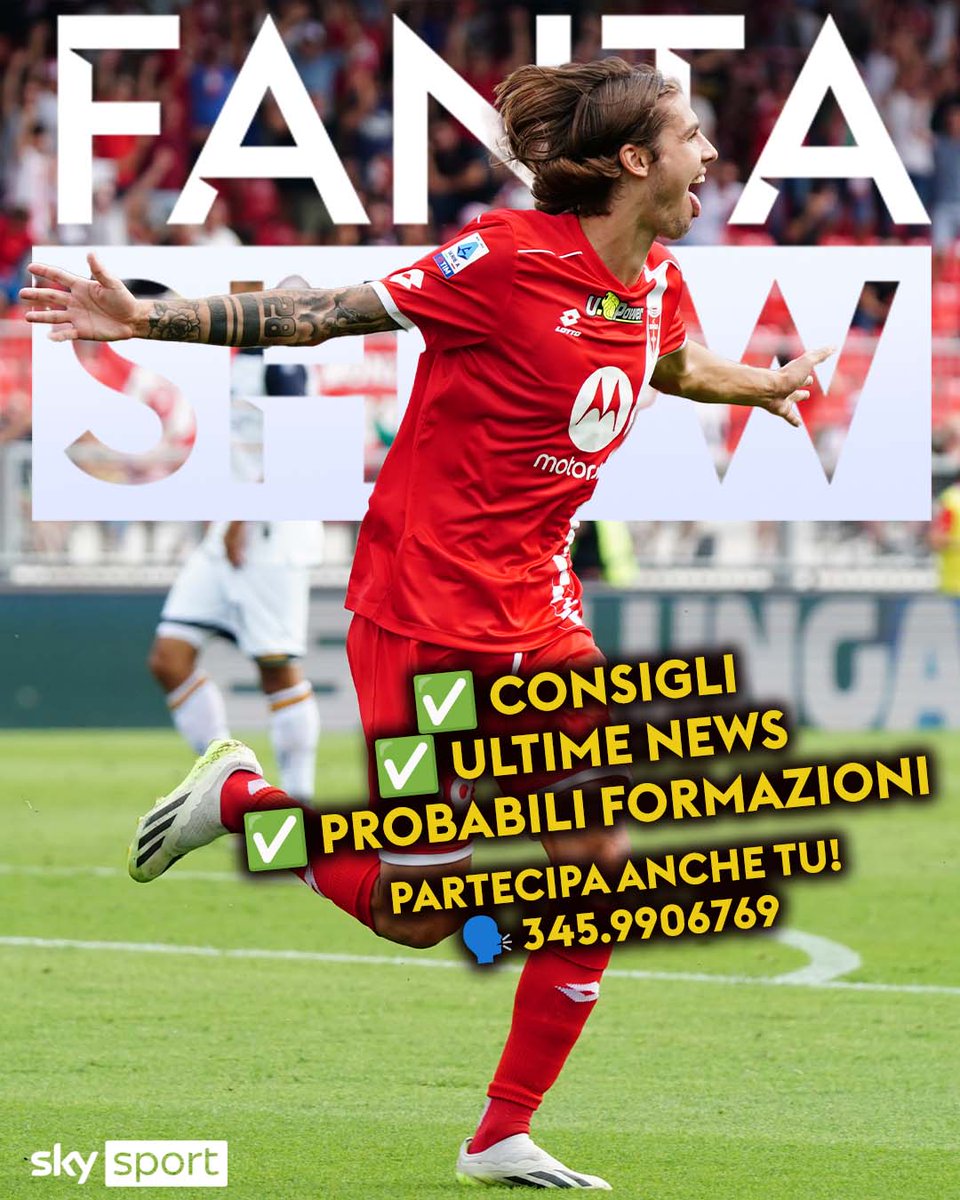📣 Oggi #SkyFantaShow anticipa di un'ora
⏰ Appuntamento alle 1️⃣7️⃣ su #SkySport 24
👥 Con
<a href="/MarioGiunta/">Mario Giunta</a>
<a href="/fains/">Valerio Spinella</a> 
<a href="/DavidePolizzi82/">Davide Polizzi</a> 

🤔 Dubbi sulla formazione❓
🗣️ Mandaci un messaggio vocale su whatsapp al numero 345.9906769
🔊 I migliori saranno ascoltati in trasmissione