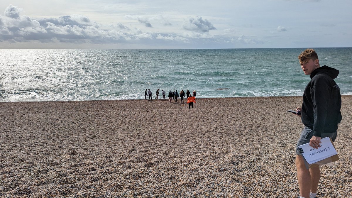 GeogKd's tweet photo. Day 1 of the Y12 trip, drifting along the Jurassic Coast looking at the role of transportation on the formation of chesil beach. @acornedtrust @kingdownschool @brenscombe #jurassiccoaat #chesilbeach #fieldwork #nofishing https://t.co/Lr9Gw6HKPy