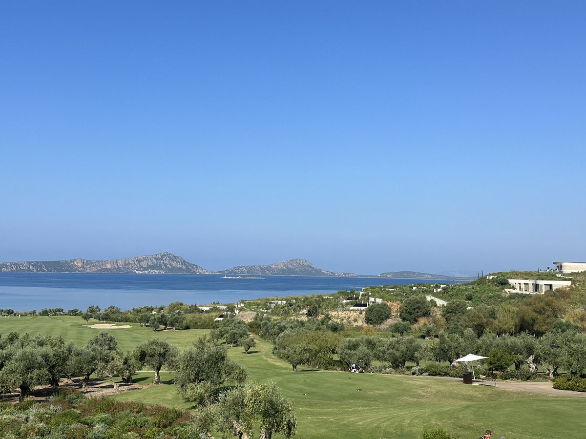 The views from the clubhouse @costanavarino Bay Course are 💯