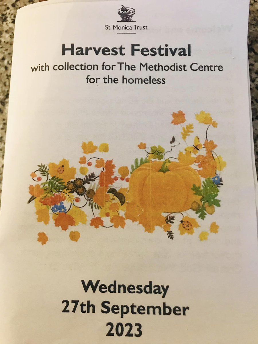 St_Monica_Trust's tweet photo. Residents enjoyed a Harvest Festival Service held in John Wills House. A lovely service by Colin and poems read by our House Lead Jane and Well-being coordinator Cris.

#care #carehome #seniorcare #stmonicatrust #johnwillshouse https://t.co/DA4ax6OEyf