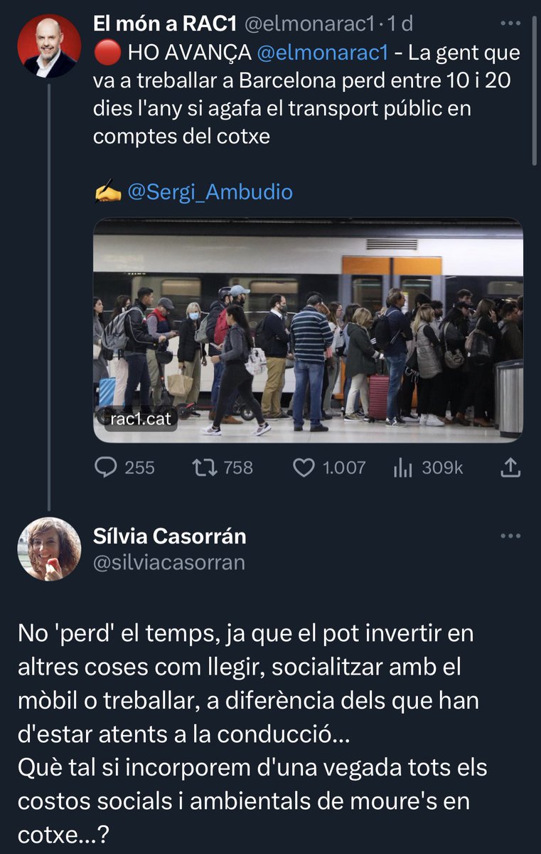 jordiborras's tweet photo. Com saber que algú no ha pedut mai la paciència, mitja vida, un compromís important o una pila de jornals de feina atrapat a la R3 (per exemple) 🤡 https://t.co/ZQ6y0aHDiV