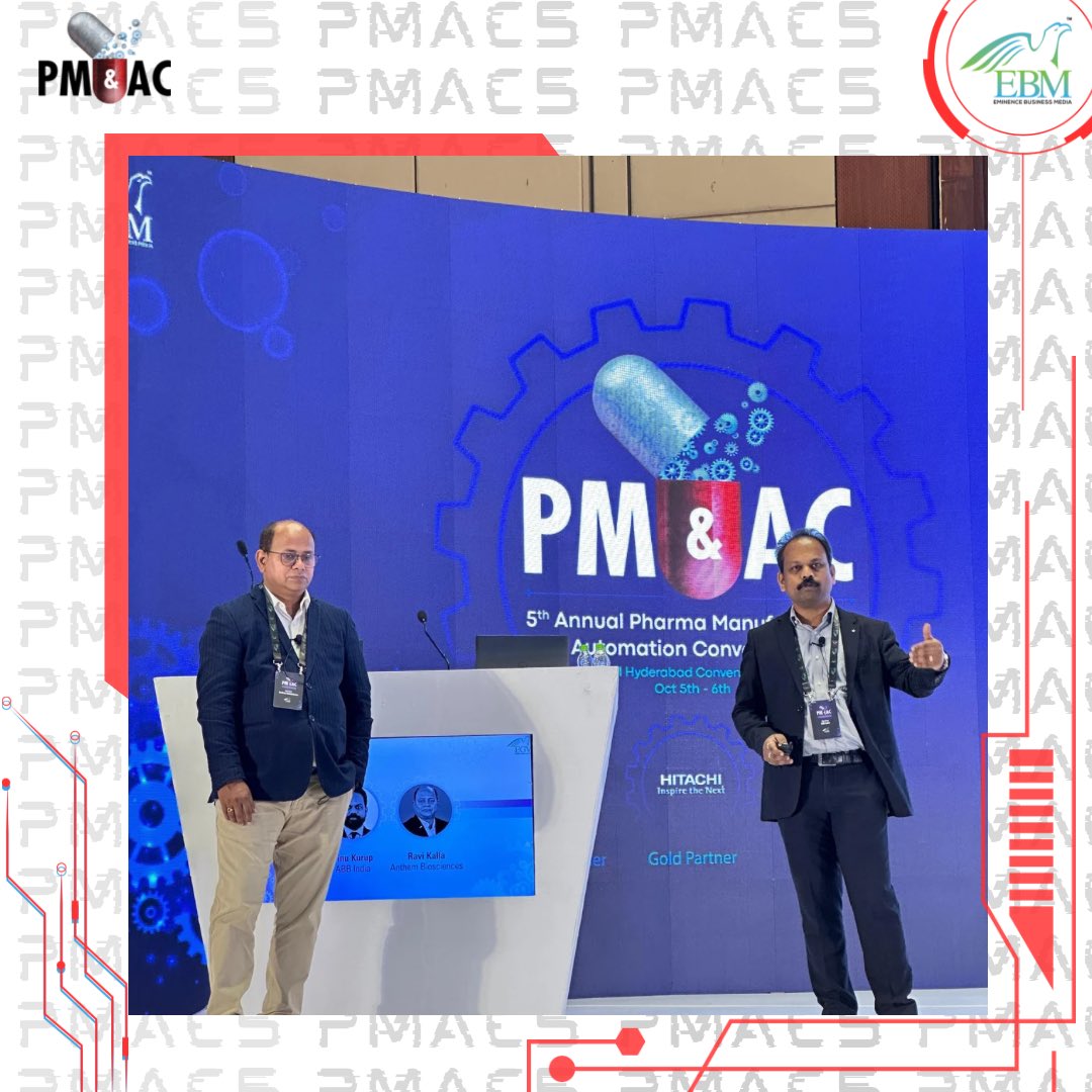eminence_group9's tweet photo. See the integrated and seamless pharma unit operations with a Future Proof One Plant One System Approach by Vinu Kurup from ABB India with Ravi Kalla from Anthem Biosciences, at the 5th Annual Pharma Manufacturing and Automation Convention 2023
 
#eminencebusinessmedia #ebmpmac5 https://t.co/k39OPfQEkp